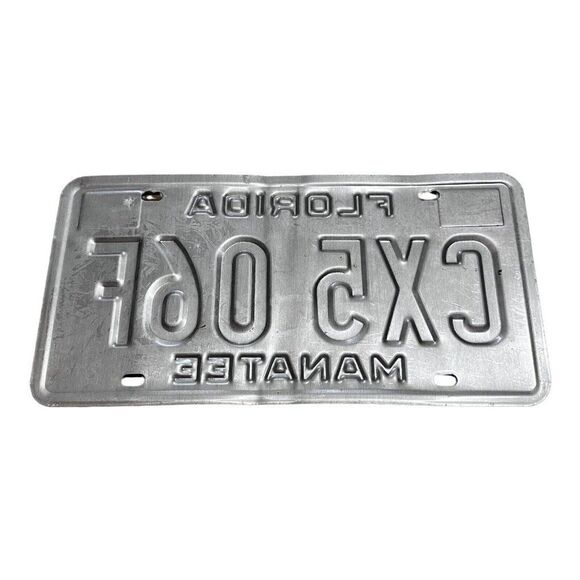 Vintage 1997 Florida manatee County License plate Original Tag CX5 06F Man Cave - Picture 2 of 3